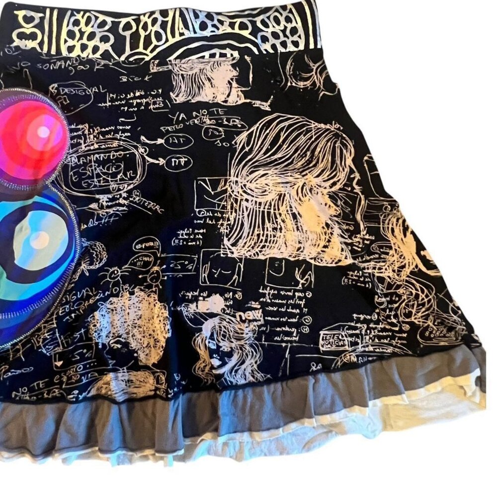 Desigual Italy Whimsigothic Printed Midi Skirt - Picture 3 of 6